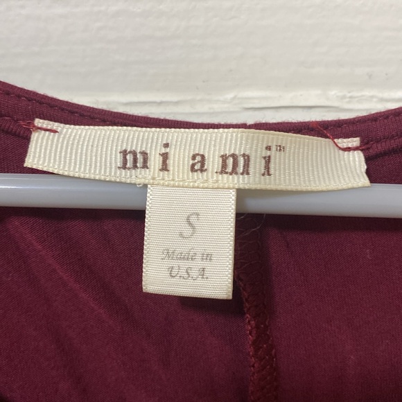 Maroon Miami Tunic Dress with Pockets - Picture 4 of 6